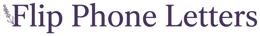 Flip Phone Letters